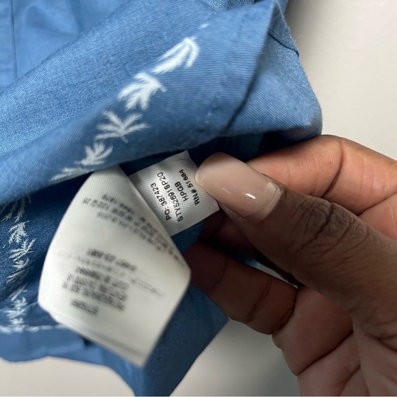 Patagonia Men Go To Shirt XL Blue Organic Cotton Stripe Short Sleeve Button Down - Picture 7 of 11